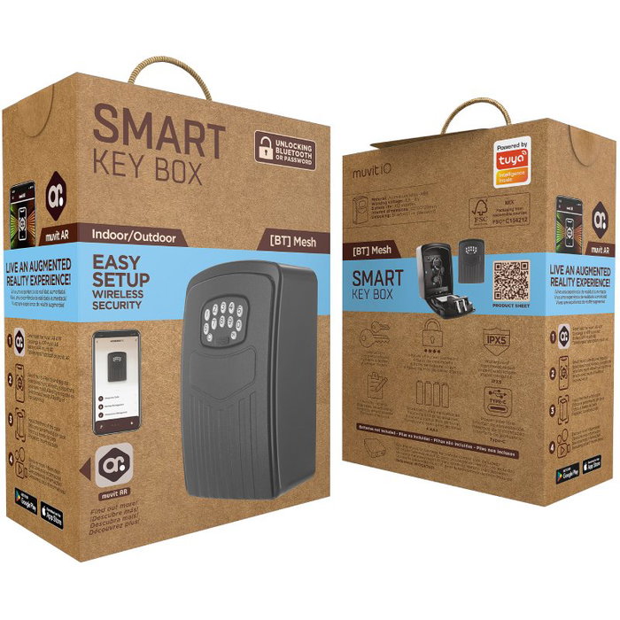 Muvit Caja de llaves inalámbrica MIOSKB001 para Interior/Exterior Muvit Caja de llaves inalámbrica MIOSKB001 para Interior/Exterior